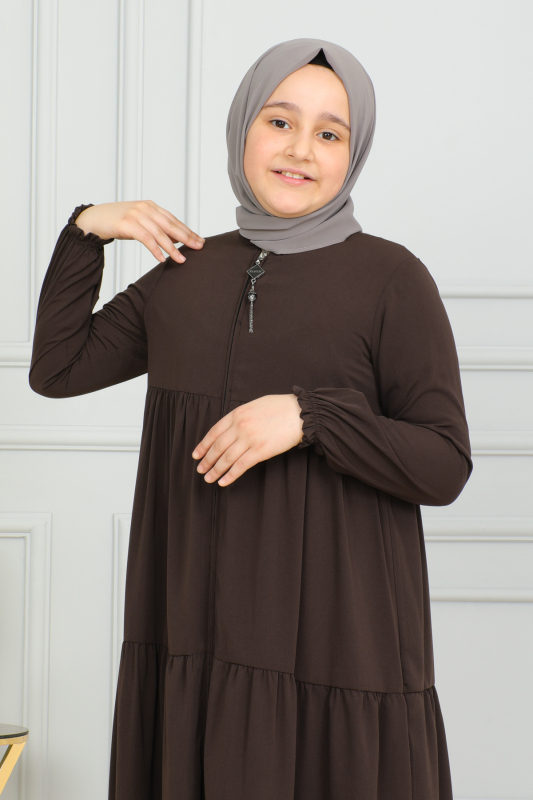 3 KATLI ÇOCUK FERACE Kahverengi - 4002 - 4