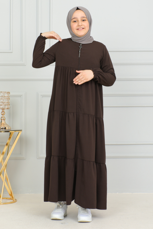 3 KATLI ÇOCUK FERACE Kahverengi - 4002 - 6
