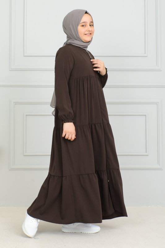 3 KATLI ÇOCUK FERACE Kahverengi - 4002 - 8