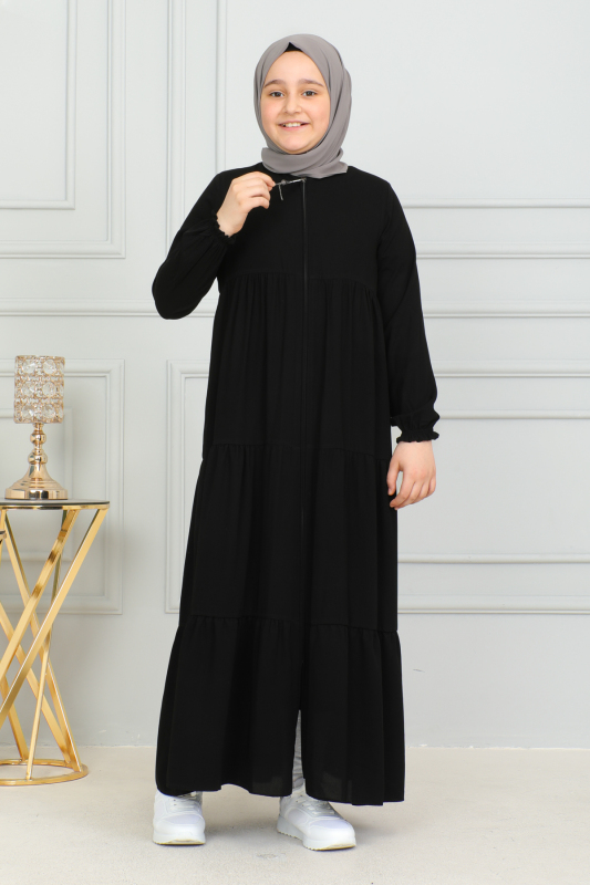 3 KATLI ÇOCUK FERACE Siyah - 4002 - 1
