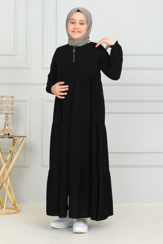 3 KATLI ÇOCUK FERACE Siyah - 4002 - 3