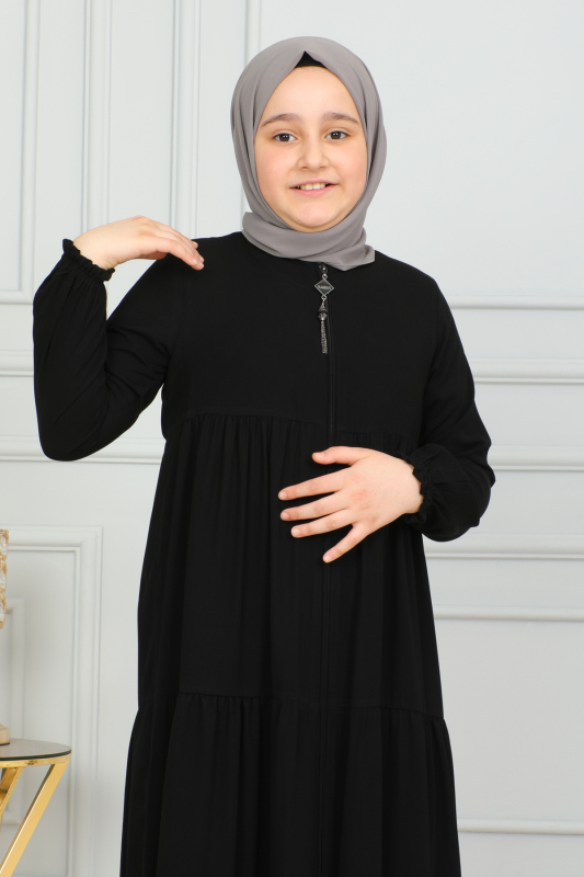 3 KATLI ÇOCUK FERACE Siyah - 4002 - 6