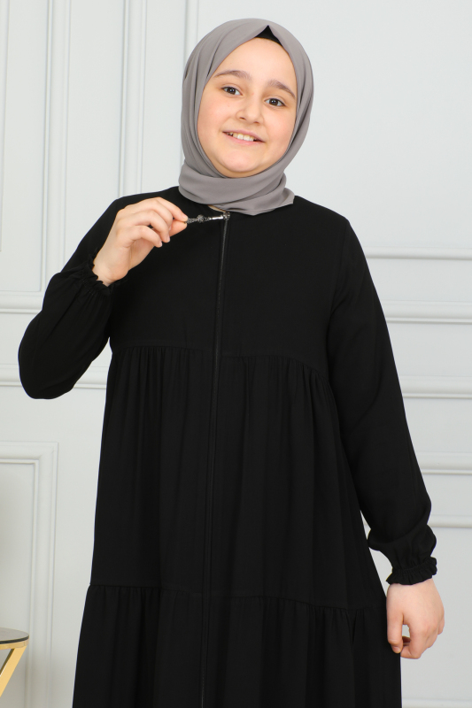 3 KATLI ÇOCUK FERACE Siyah - 4002 - 7