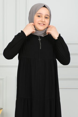 3 KATLI ÇOCUK FERACE Siyah - 4002 - 8
