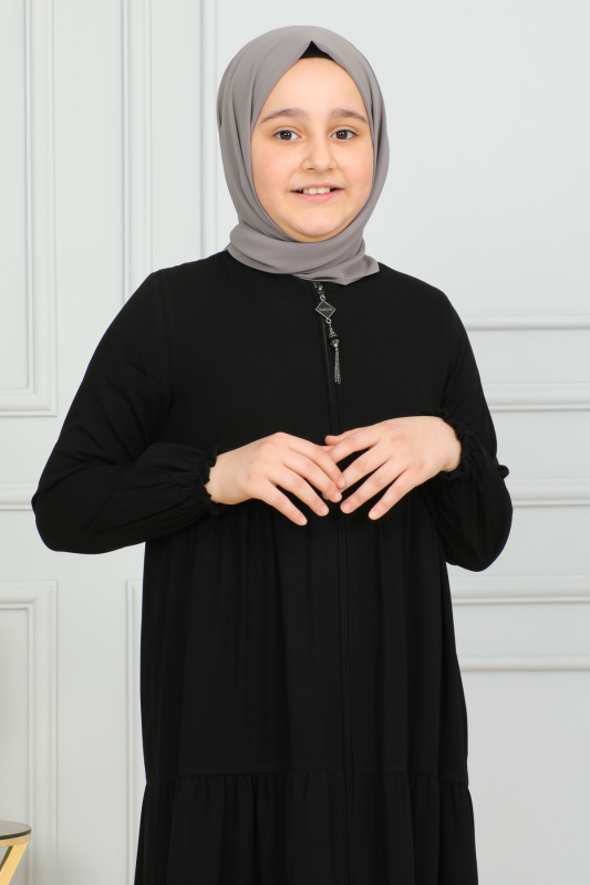 3 KATLI ÇOCUK FERACE Siyah - 4002 - 9