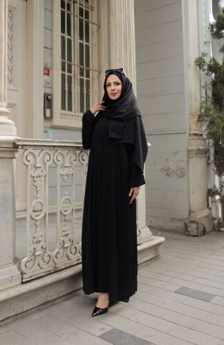 ALÂ ABAYA Siyah - 1008 - 2