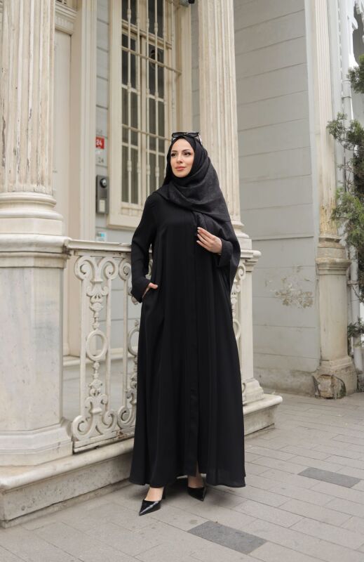 ALÂ ABAYA Siyah - 1008 - 6