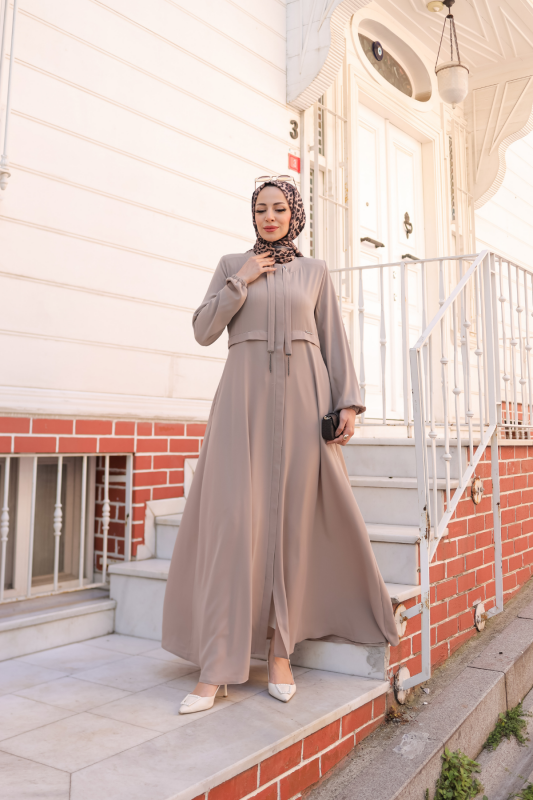 Allerli Kiloş Bağcıklı Ferace Taş- 9041 - 6