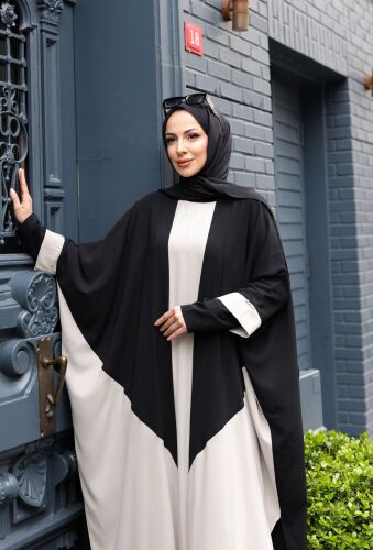 Almila Medine İpeği Elbise & Kimono Ekru - 1003 - 5