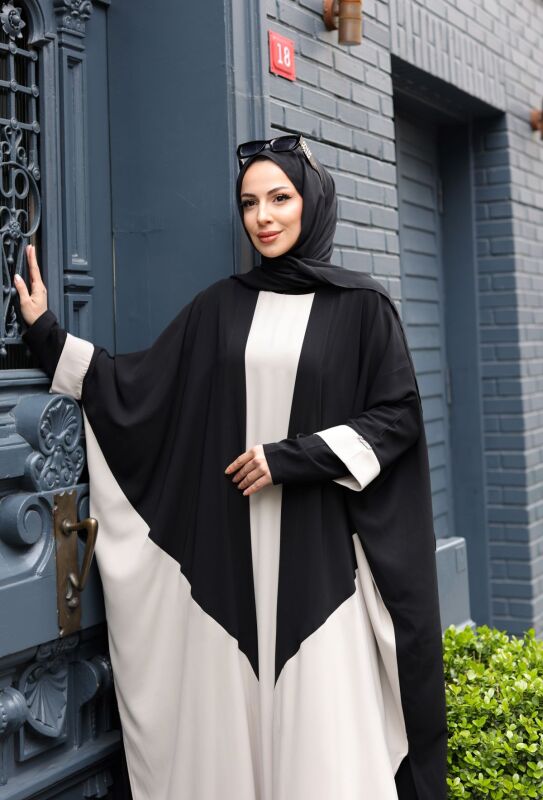 Almila Medine İpeği Elbise & Kimono Ekru - 1003 - 5