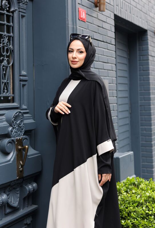 Almila Medine İpeği Elbise & Kimono Ekru - 1003 - 7
