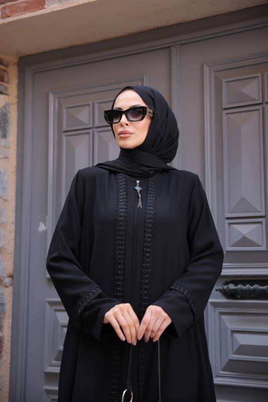 Anne Dantelli Taşlı -Siyah 9008 - 2