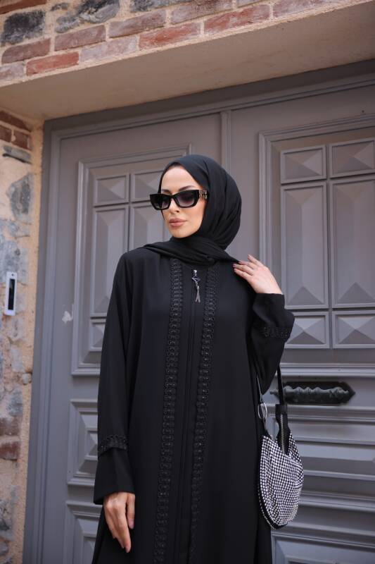Anne Dantelli Taşlı -Siyah 9008 - 3