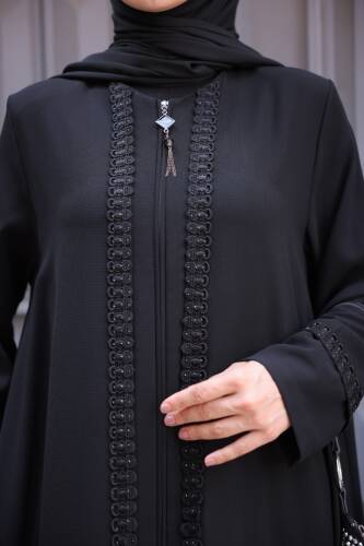 Anne Dantelli Taşlı -Siyah 9008 - 4