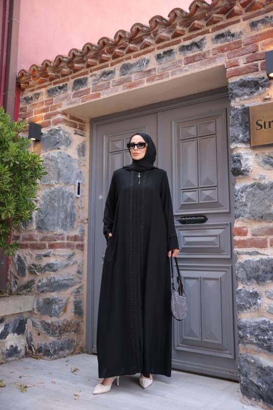 Anne Dantelli Taşlı -Siyah 9008 - 1