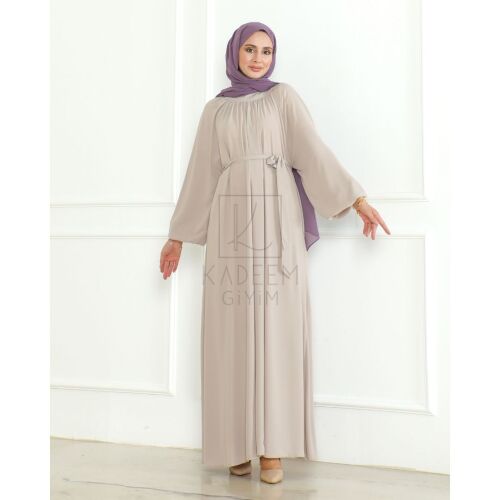 BAHAR ELBİSE & Bej - 2408 - 9