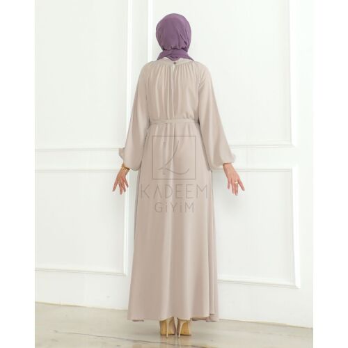 BAHAR ELBİSE & Bej - 2408 - 15