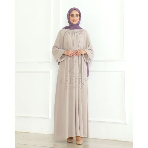 BAHAR ELBİSE & Bej - 2408 - 17