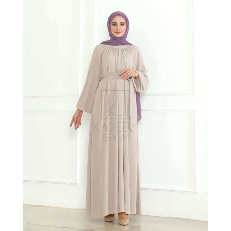 BAHAR ELBİSE & Bej - 2408 - 18