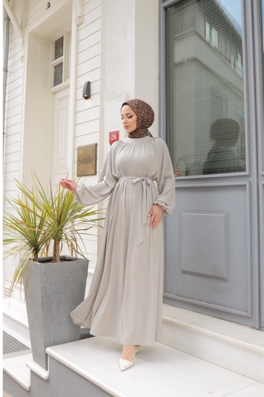 BAHAR ELBİSE & Bej - 2408 - 2