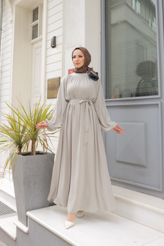 BAHAR ELBİSE & Bej - 2408 - 3