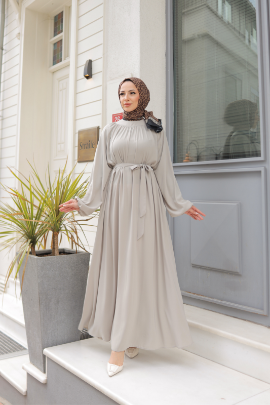BAHAR ELBİSE & Bej - 2408 - 3