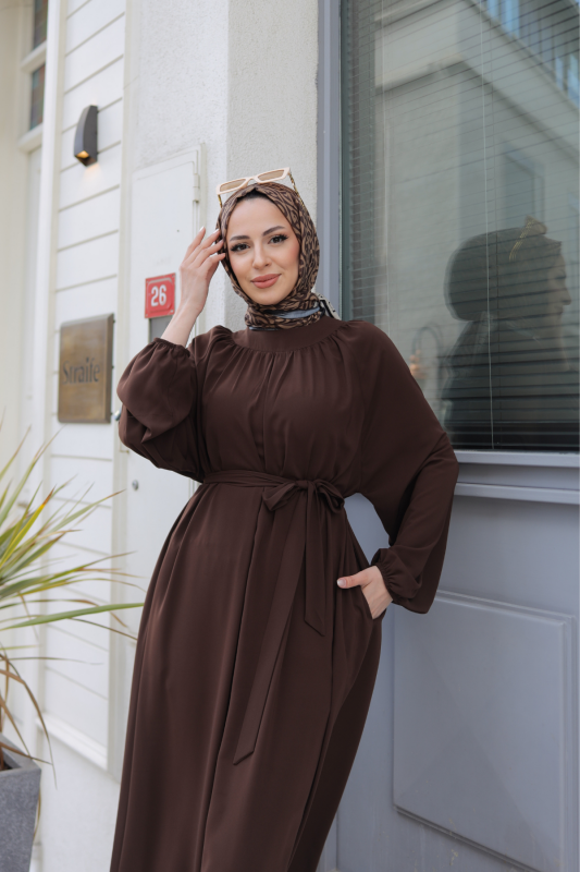BAHAR ELBİSE & Kahvrengi - 2408 - 8