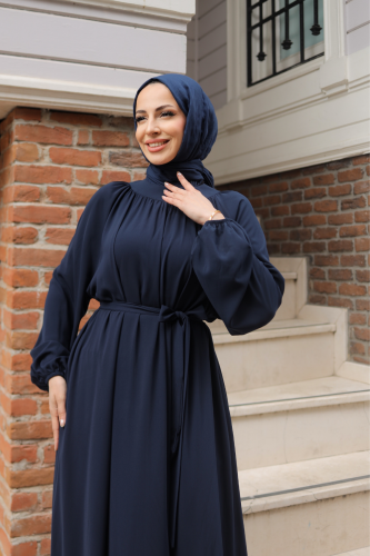 BAHAR ELBİSE & Lacivert - 2408 - 4
