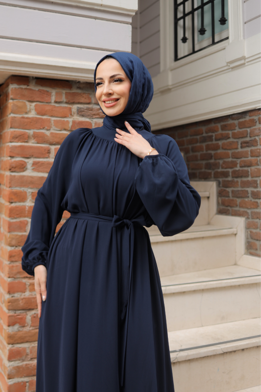 BAHAR ELBİSE & Lacivert - 2408 - 4