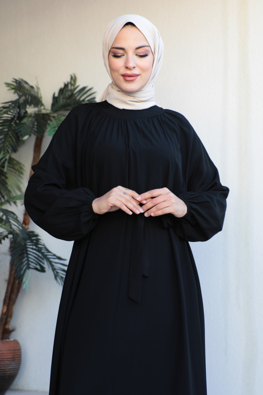 BAHAR ELBİSE & Siyah - 2408 - 38