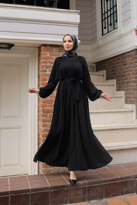 BAHAR ELBİSE & Siyah - 2408 - 2