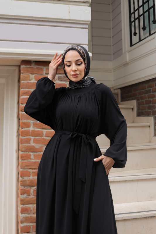 BAHAR ELBİSE & Siyah - 2408 - 3