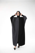 Yarasa Abaya Siyah Füme