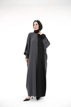 Yarasa Abaya Siyah Füme