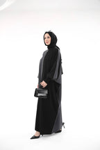 Yarasa Abaya Siyah Füme