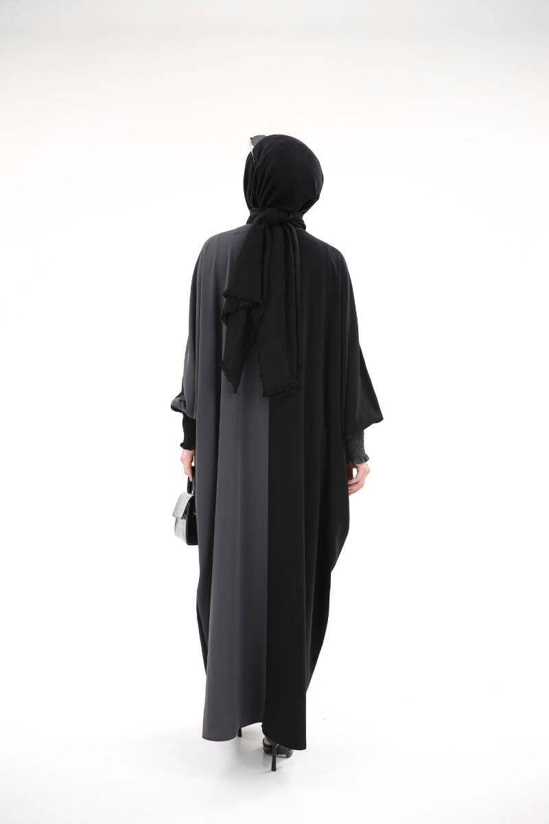 Yarasa Abaya Siyah Füme