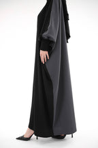 Yarasa Abaya Siyah Füme