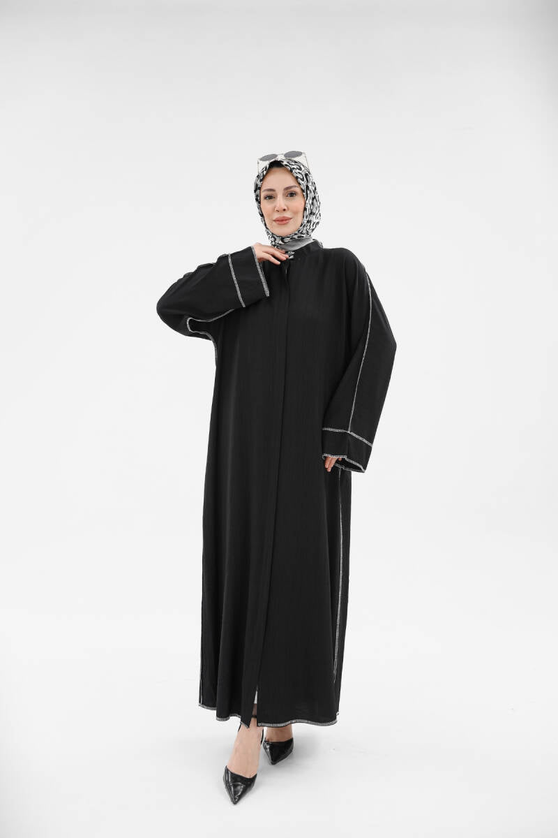 Elira Yıldız Kumaş Ferace Siyah