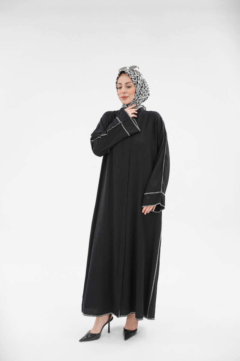 Elira Yıldız Kumaş Ferace Siyah