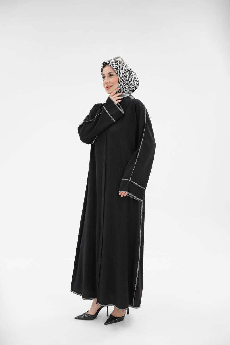 Elira Yıldız Kumaş Ferace Siyah