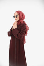 Alin Taşlı Ferace Bordo