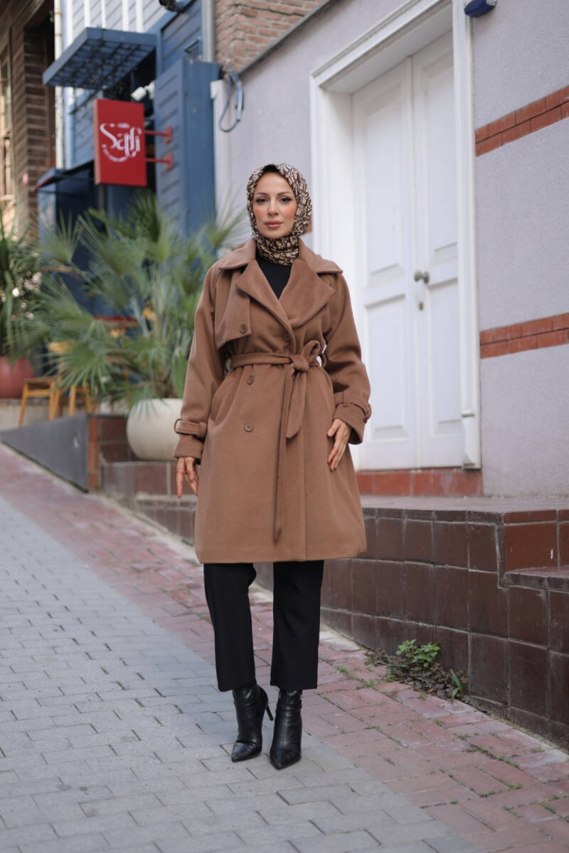 Mevira Moscov Kaşe Kaban Cappuccino
