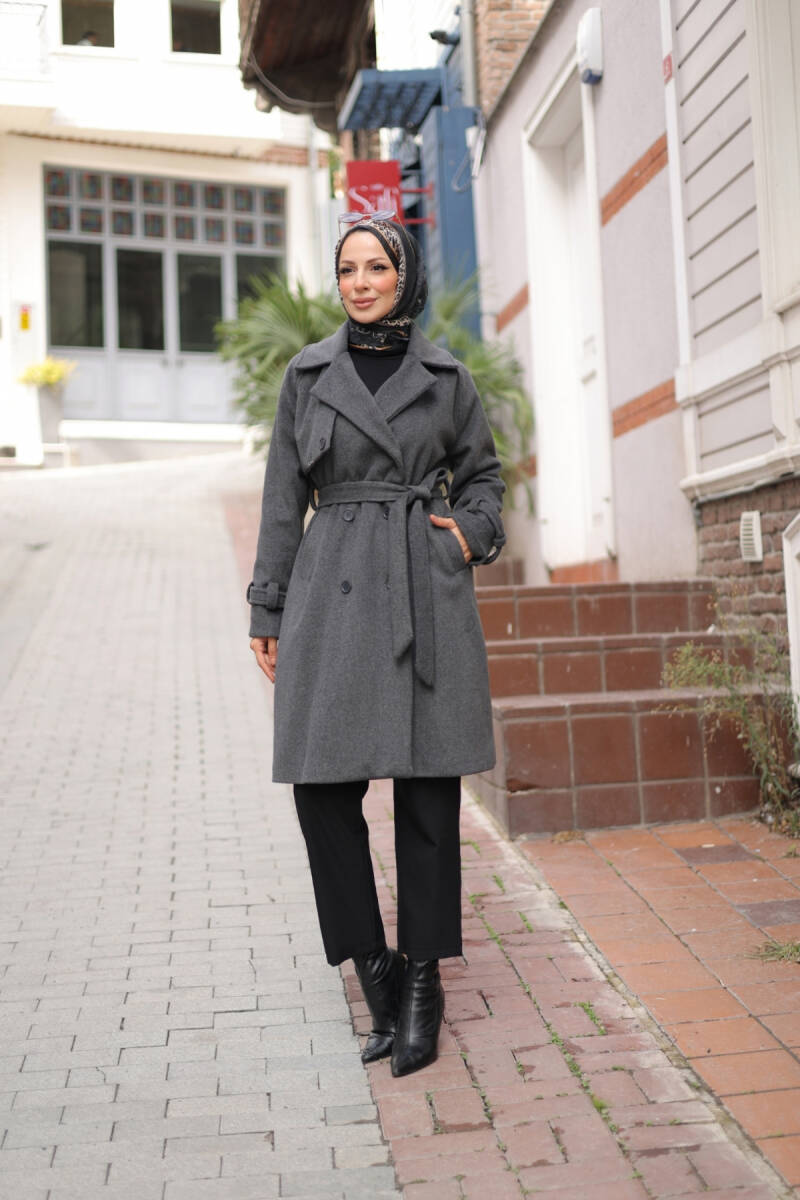 Mevira Moscov Kaşe Kaban Füme