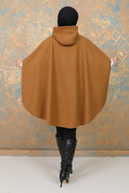 Kaşe Kışlık Kaşe Panço Camel