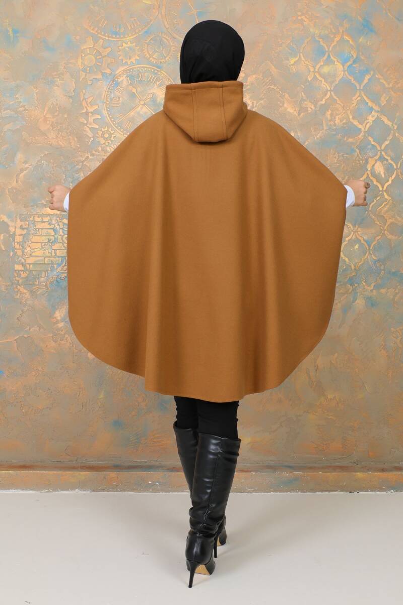 Kaşe Kışlık Kaşe Panço Camel