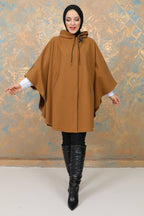Kaşe Kışlık Kaşe Panço Camel