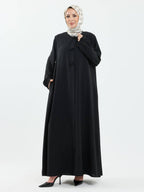 Fatma Buhara Taşlı Ferace Siyah