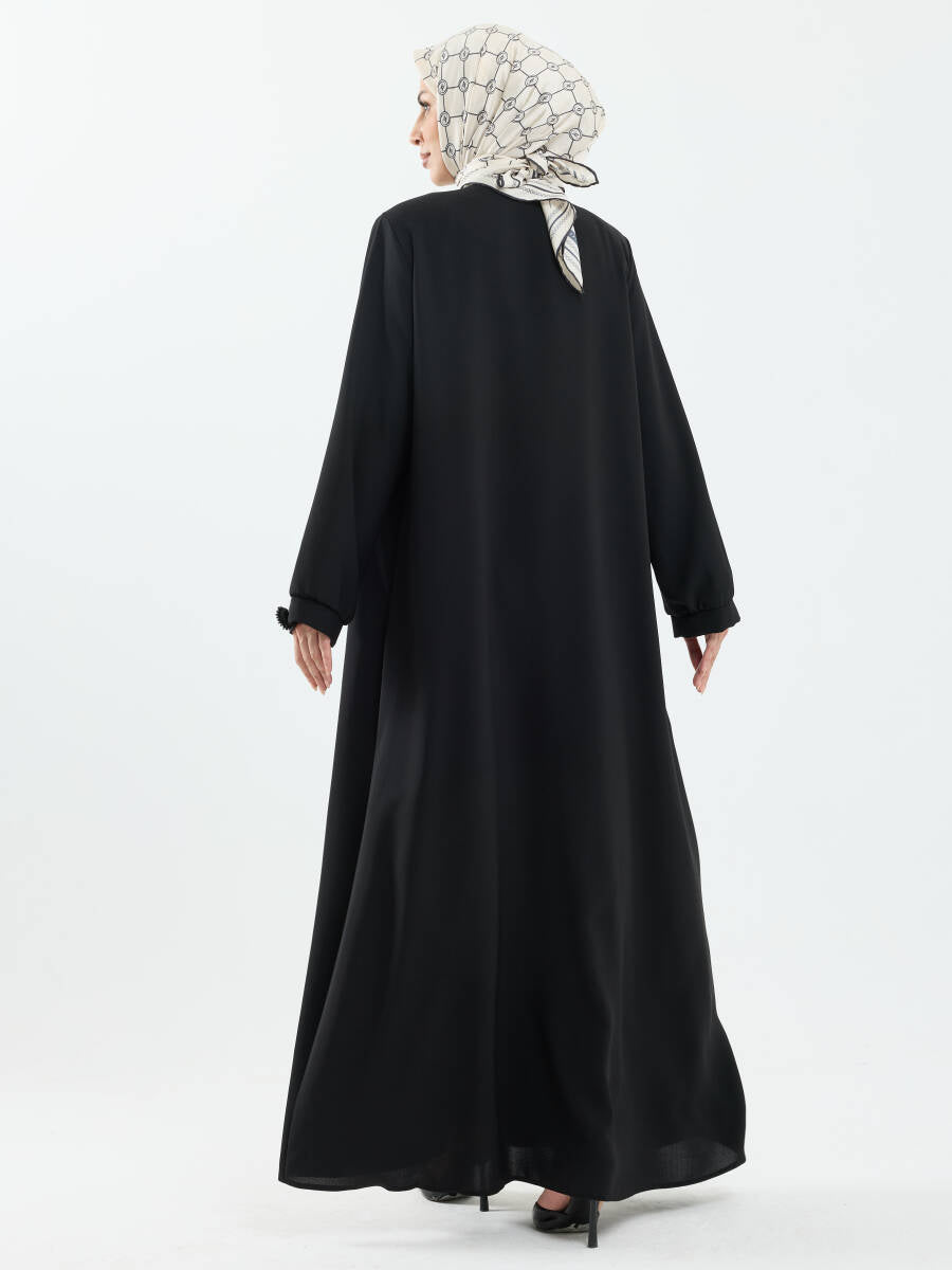 Fatma Buhara Taşlı Ferace Siyah