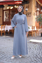 Aslım Abaya Gri