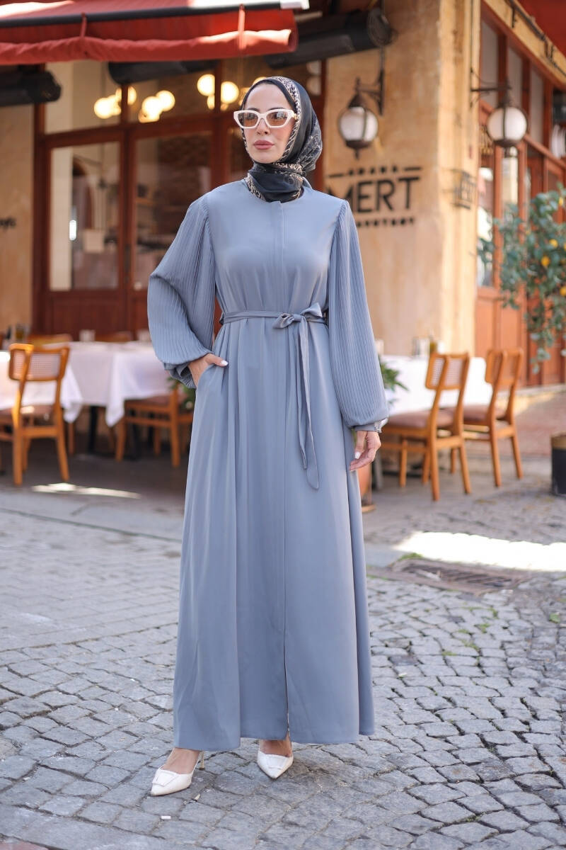 Aslım Abaya Gri